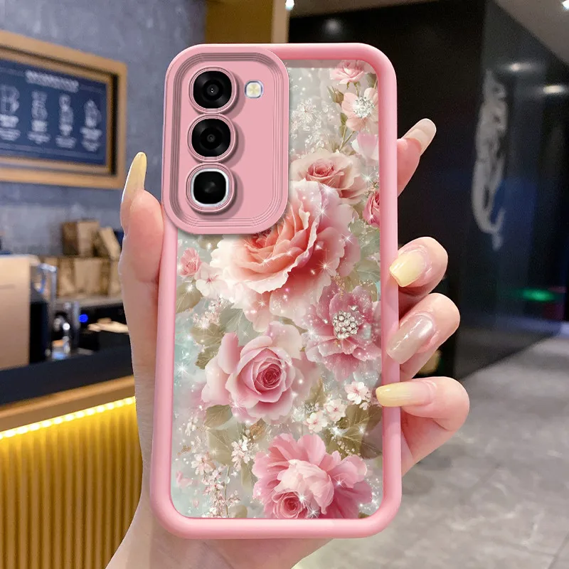 Shockproof Fish Flower Print Silicone Protective Phone Case