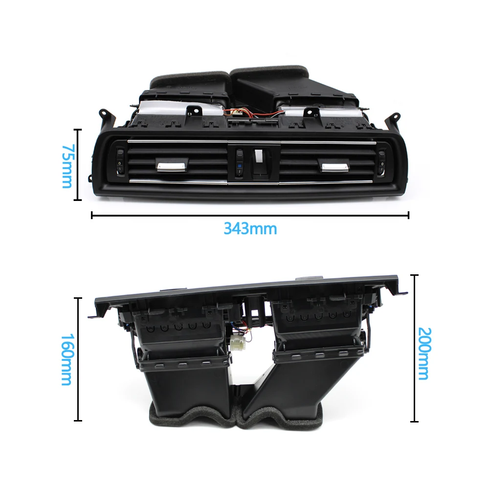 자동차 전면 대시 중앙 에어컨 중간 AC 벤트 그릴, BMW 5 시리즈 F10 F11 64229166885,64229209136 완전 조립