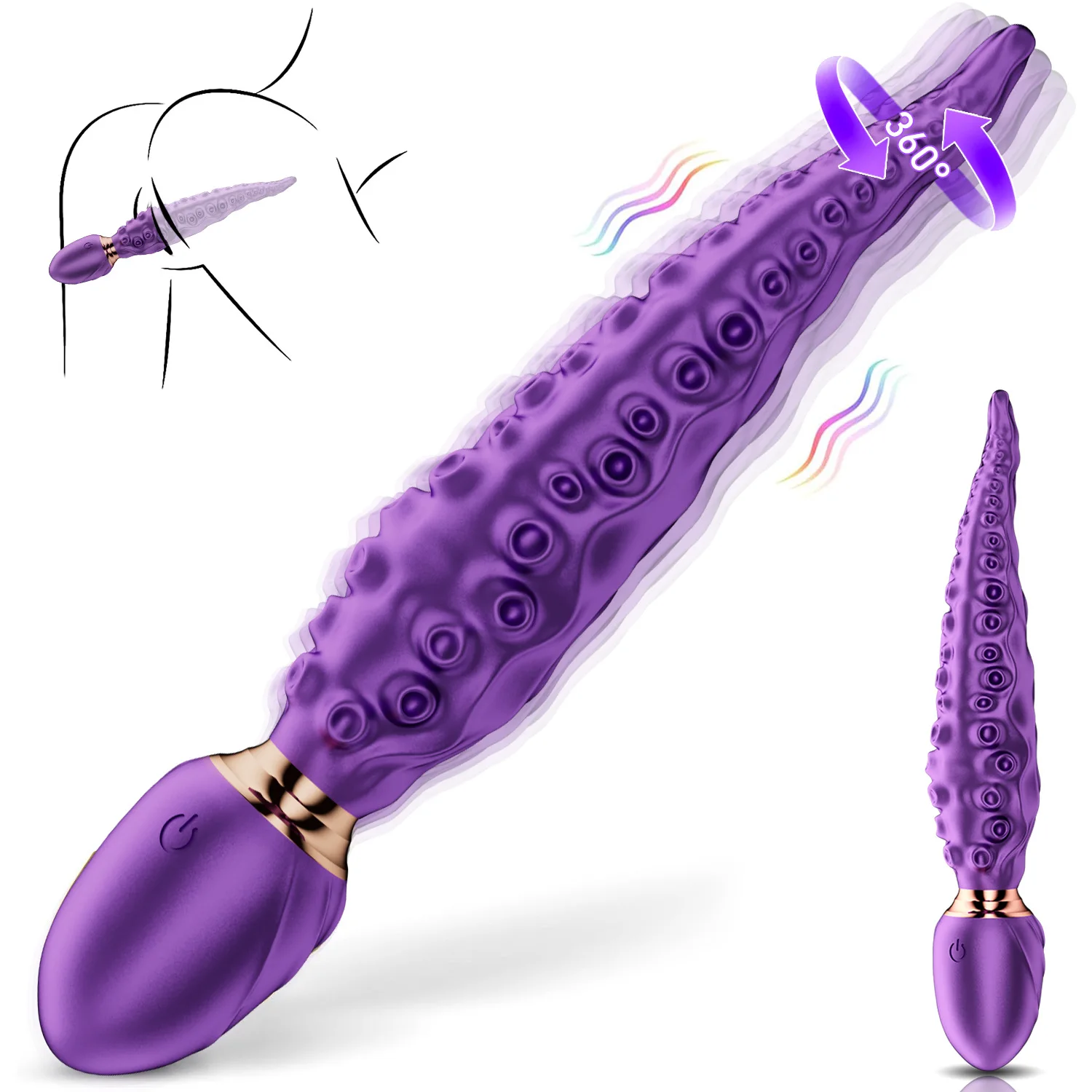 Vibrating Realistic Monster G-Spot Dildos Octopus Vibrator wit 10 Powerful Mode Adult Sex Toys for Women Anal Vagina Stimulation