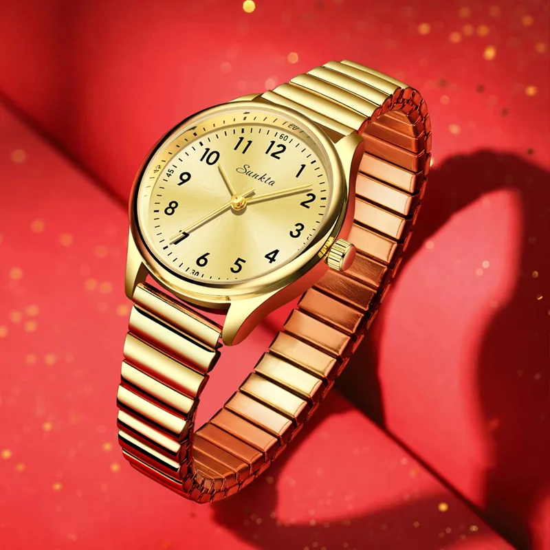 SUNKTA Women's Wristwatch Luxury Fashion Elegant Ladies Watch Waterproof Watch for Woman Stainless Steel Bracelet Reloj Mujer 2