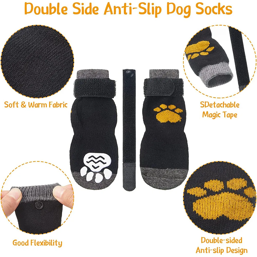 Calcetines para perros Calcetines antideslizantes para mascotas con  refuerzo de goma Calcetines de p Ofspeizc 220515-5