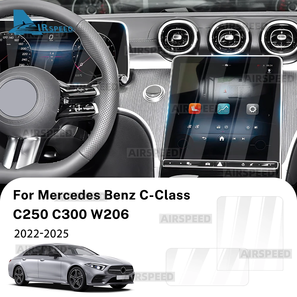 Premium Tempered Glass Screen Protector for Car Dashboard GPS Navigation Film