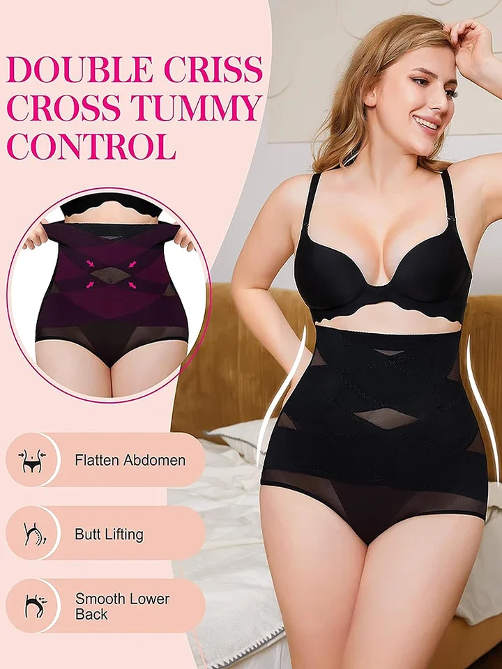 Guaina Contenitiva Donna Pancia Piatta, Body Shaper Pancia Piatta Intimo Modellante Dimagrante Shapewear Controllo Della Pancia Sollevamento Dell'anca Mutande Contenitive Vita Alta Senza Cuciture - Foto 3
