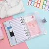 Sleek A6 PU Leather Marble Texture Binder with Zipper – Trendy Multi-Pocket Storage Bag to Keep Your Bills and Receipts Neat! 4