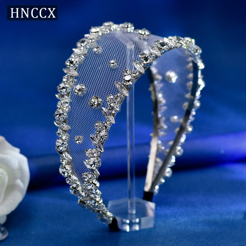 HNCCX Handmade Bridal Hair Band Rhinestone Headdresses Shining Bridesmaid Headwear Bride Hair Accessories Women  Adornment CP650