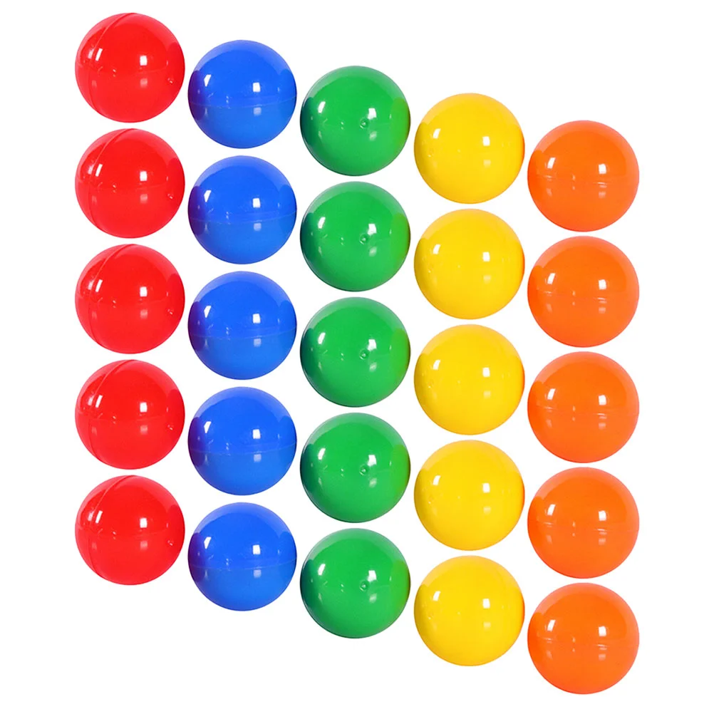 50 Pcs Lottery Ball Colored Picking Balls Plastic Small Game Props Hollow Party