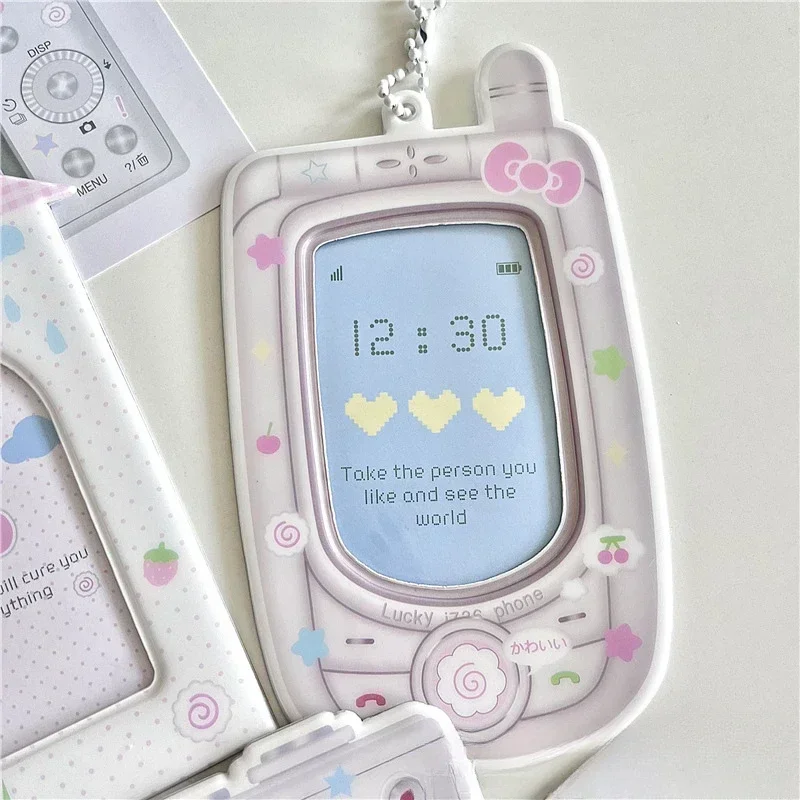 Korean Ins Cute Camera Phone Design Idol Card Holder Girl Photocard Holder Sleeves Protective Collect Pendants Gift 4