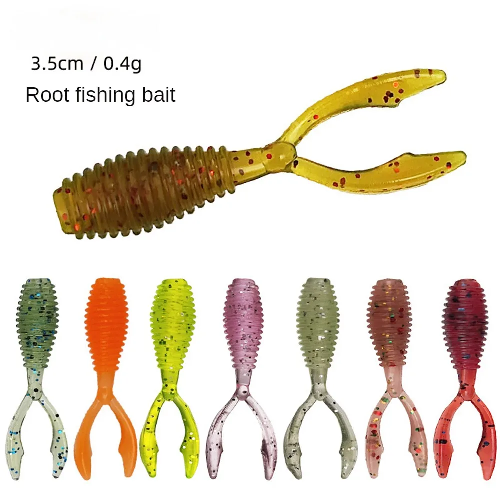 lotFishingSoftLuresRockfish35mm04gSwimbaitSplitTailSilicone