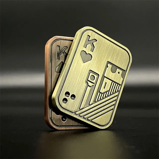 Skull Poker Style Magnetic Push Slider Adult Metal EDC Fidget Toys Autism Sensory Toys ADHD Hand Spinner Anxiety Stress Relief 3