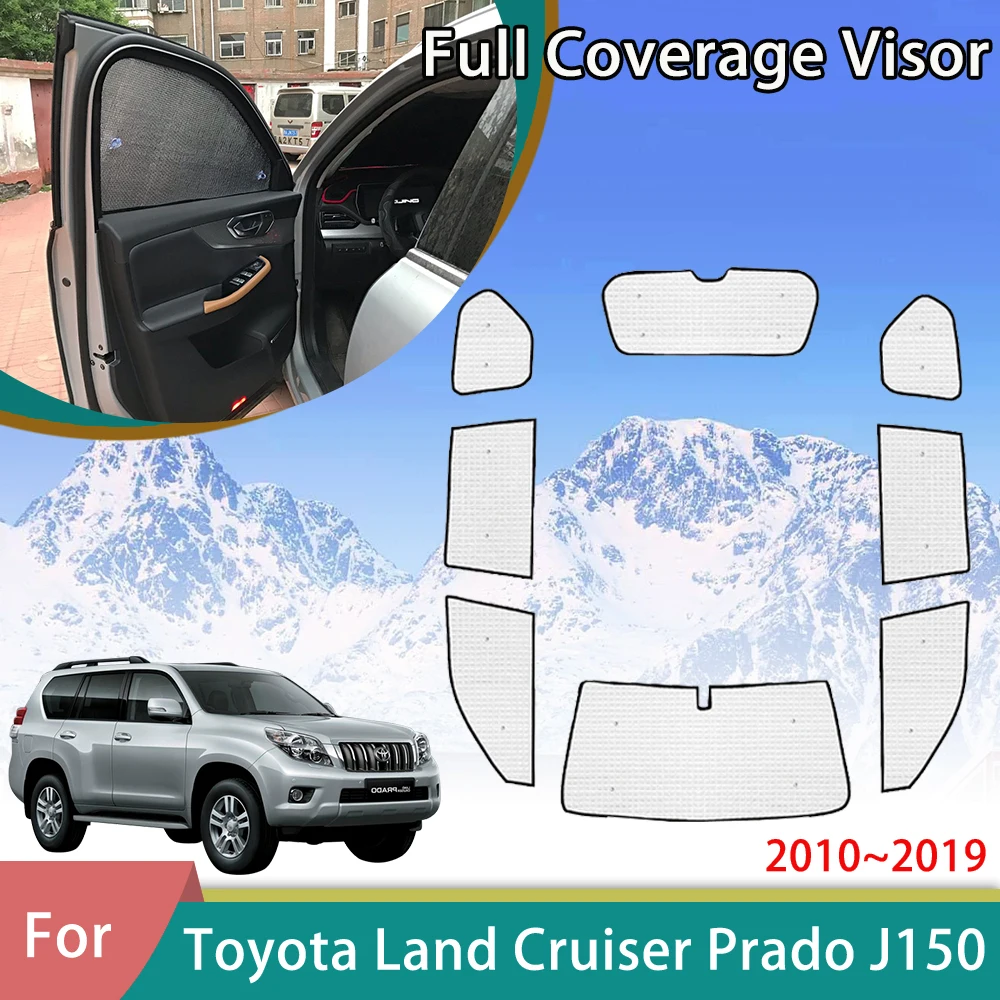 

Автомобильные солнцезащитные козырьки с полным покрытием для Toyota Land Cruiser Prado J150 FJ150 LC150 2010 ~ 2019, солнцезащитный козырек, лобовое стекло, аксессуары для окон