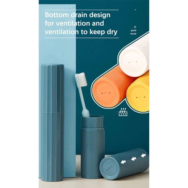 Utazási Hordozható Fogkefe Kupa Fürdőszoba Fogkrém Tartó Tároló Tok Doboz Szervező Piperecikkek Új Kreatív - Image 3