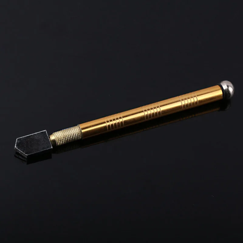 Glass Cutter Tile Glass Cutter Tile Cutting Tool Glass Cutter Diamond Cutter Head Steel Blade Cutting Tool Oil Supply Anti-skid Metal Handle 175mm for Manual Tool Cutting