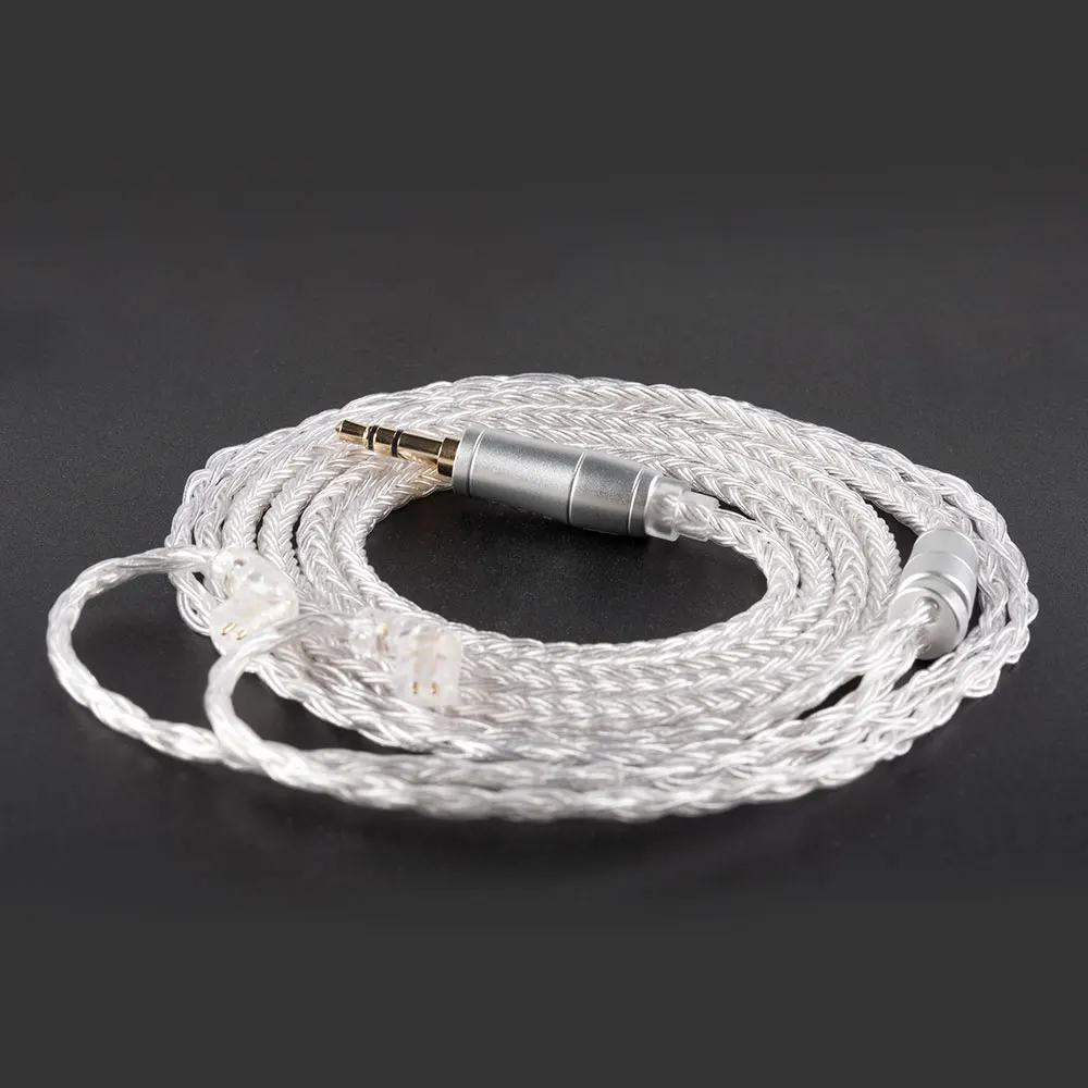 KBear 4842 replacement cable, HIHIHEAR 16 core silver plated detachable headphone cable(2pin3.5, QDC3.5, MMCX3.5)