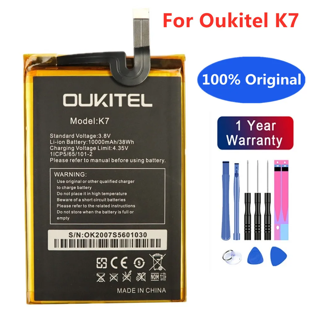 

100% Original Full 10000mAh Oukitel K7 Battery Replacement High Quality Large Capacity Backup Bateria For Oukitel K7 Smart Phone