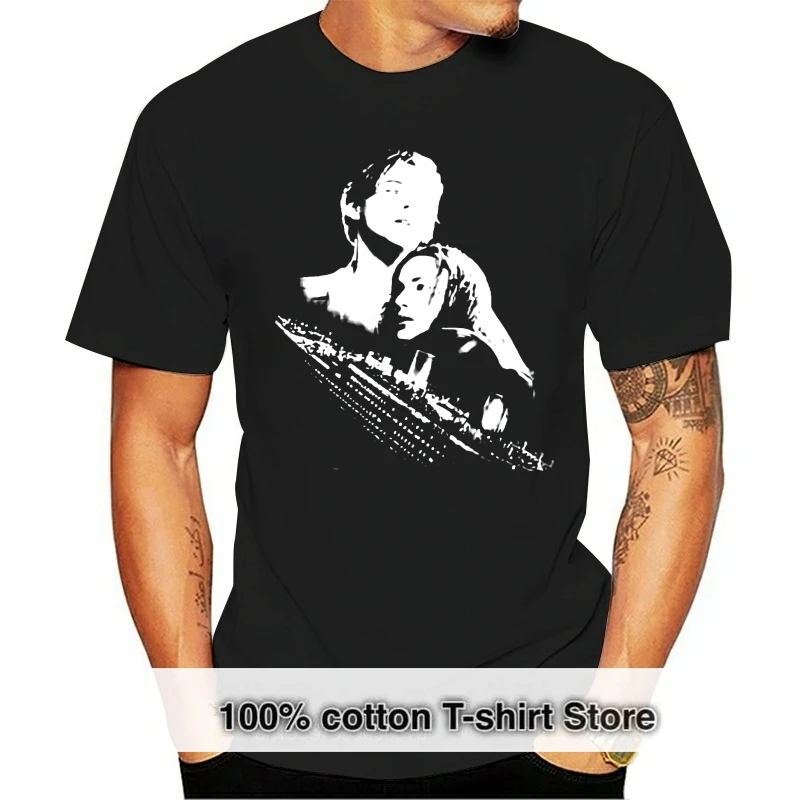My Heart Will Go On Movie Titanic Celline Dion T-Shirt Black S To Xxl Cotton