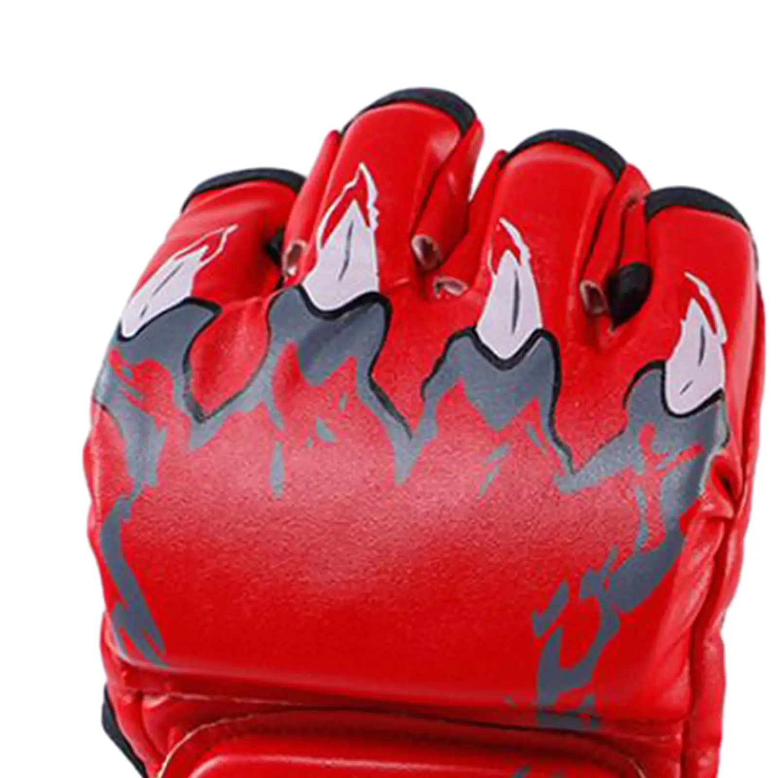 MMA Gloves with Adjustable Wrist Band Mitts Sport Mittens for Men Women Half Finger Boxing Gloves for Punching Bag Martial Arts