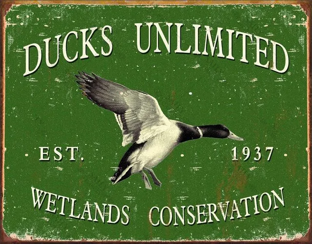 Vintage Tin Metal Sign Ducks Unlimited Welcome To Our Refuge Metal Wall Art  Decor Animals Birds Metal Posters Wall Stickers