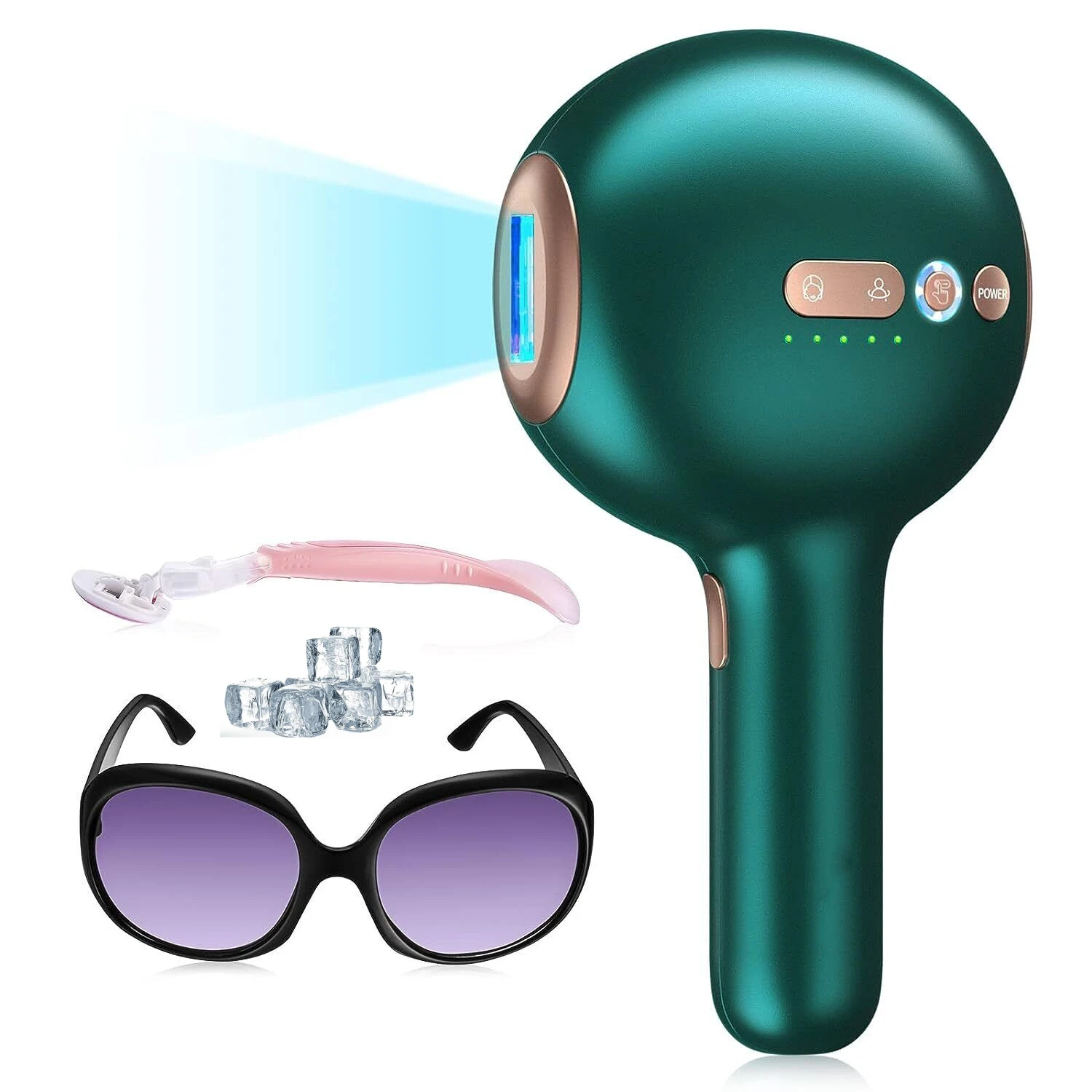 

FDA LISTED 20 J HIGH ENERGY IPL Hair Removal Device, with Ice Cooling System,Pernament Hair Removal Device, 5 Energy Levels,
