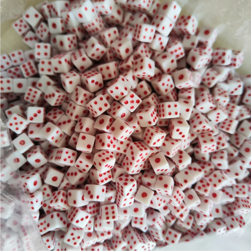Acrylic Square Corner Dice 8mm 100pcs/Pack Right Angle Automatic Mahjong Jigsaw Puzzle Mini Game Cubes