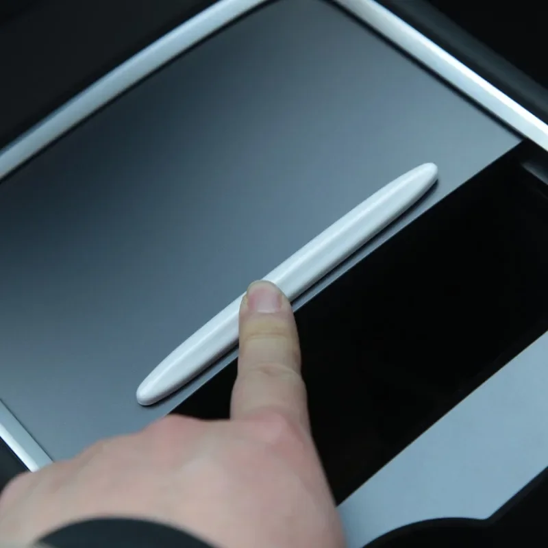 For Tesla Model 3 Y Center Console Strip Central Control Storage Box Push Handle Cover Protect Decorative Car Decor 2021-2023