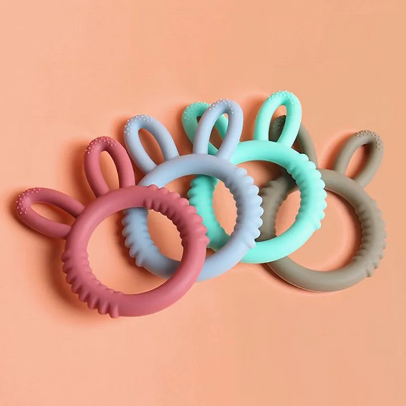 

Animals Silicone Baby Teether Food Grade Tiny Rod Rodent Baby Chew Molar Nursing Teething Teethers