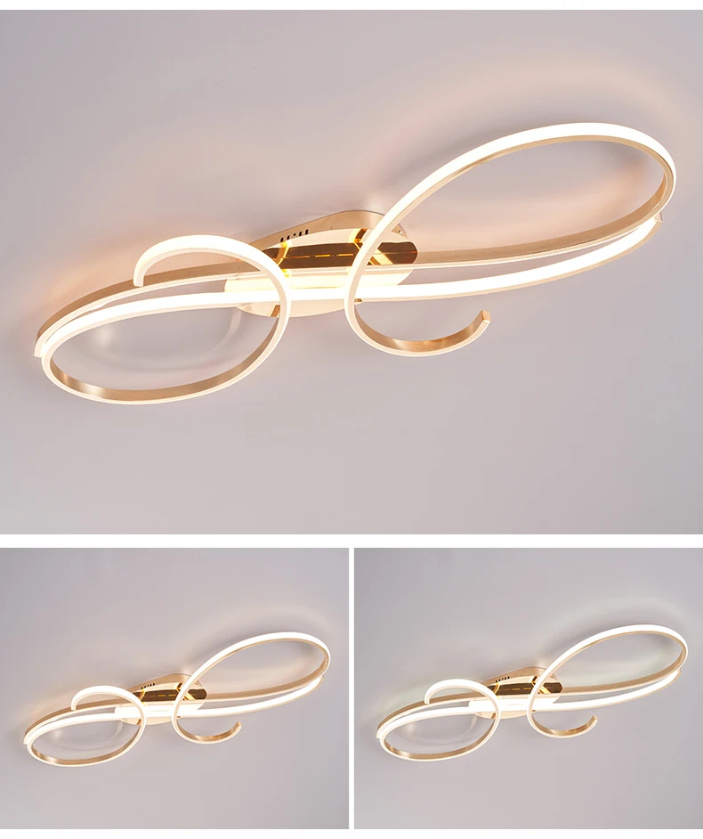 Led Ceiling Lights Chrome/Gold Plated Modern
