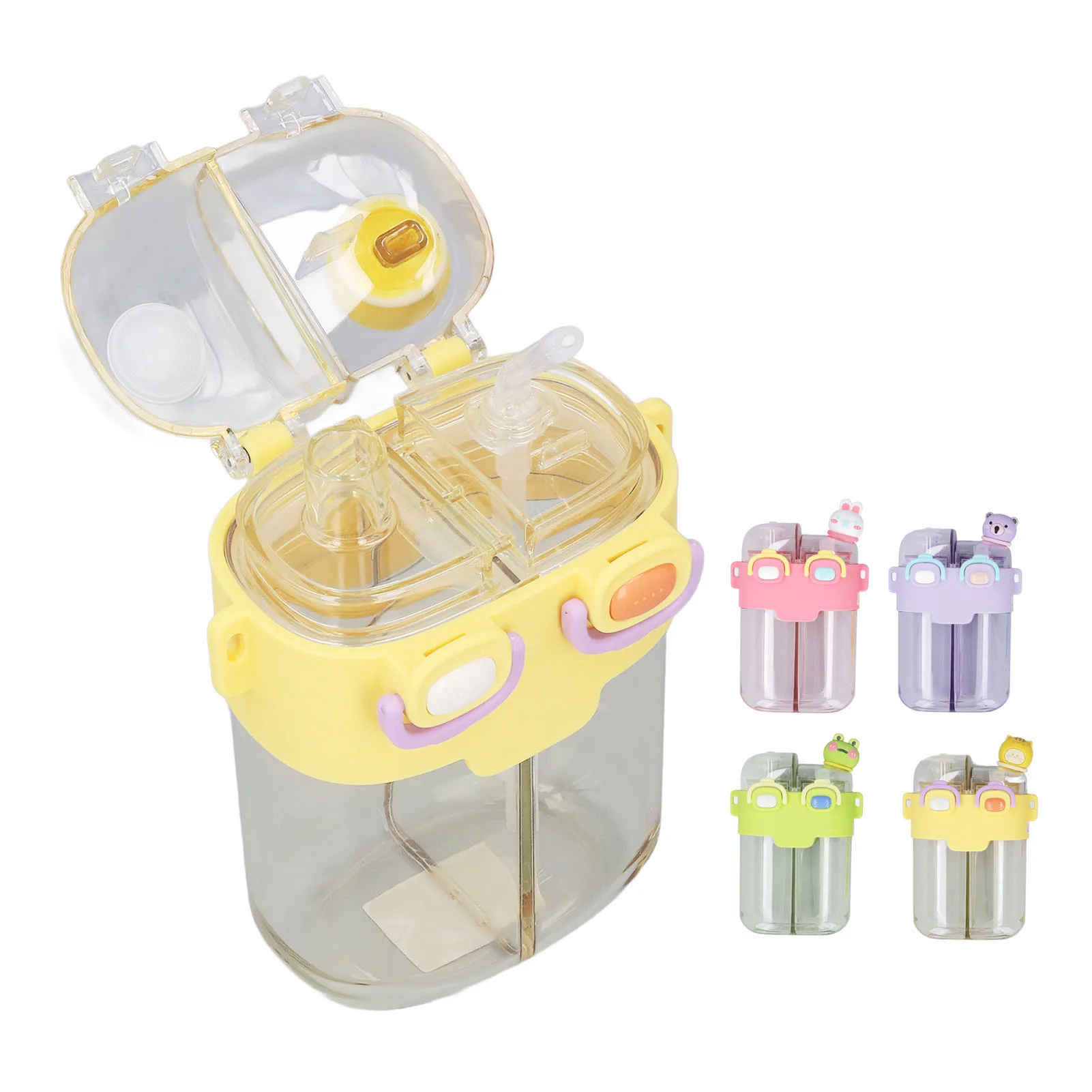 음료수 병 커버 분리형 컵 누수 방지 휴대용 이중 용도 780ml 스포츠용 조절 가능한 스트랩이 있는 물병