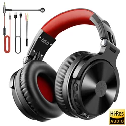 Dual - Mode Wireless & Wired Bluetooth Headset with Microphone (Black Red)