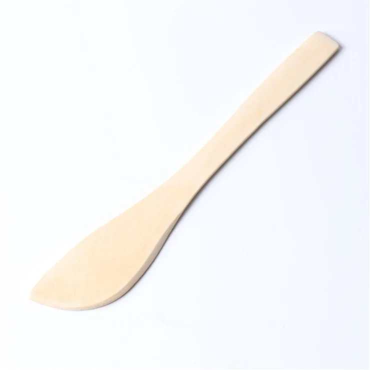 1000pcs Eco-friendly solid wood tableware wooden mask knife guacamole cheese butter cream dumpling knife