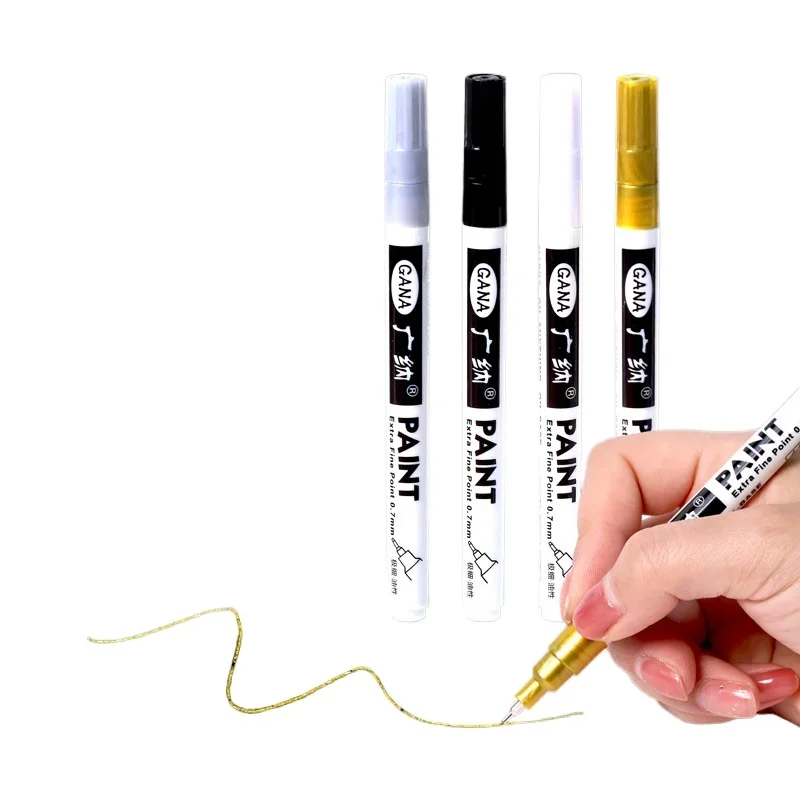 Oil Based White Black Permanent Paint Markers Pens 0.7mm Extra Fine Waterproof for Rock Painting Wood Metal Canvas 1pc,permanent marker pen,marker pens,permanent marker,permanent markers,paint marker pen,markers pen,art markers,paint pen,art marker pen