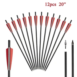 12 - Pack 20 Carbon Arrows with 125 - Grain Removable Tips (12pcs RW)