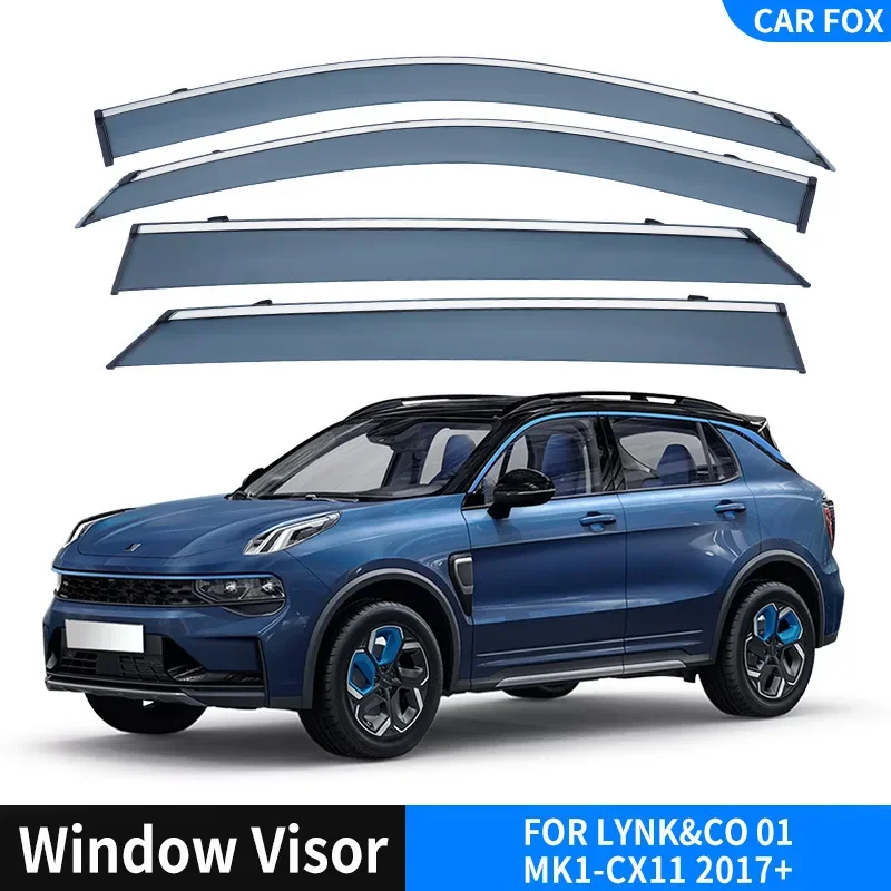 For LYNK&CO 01 -CX11-Window Visor Accessories Deflectors Visors Rain Guard Door Vent Shades Ventvisor Awnings