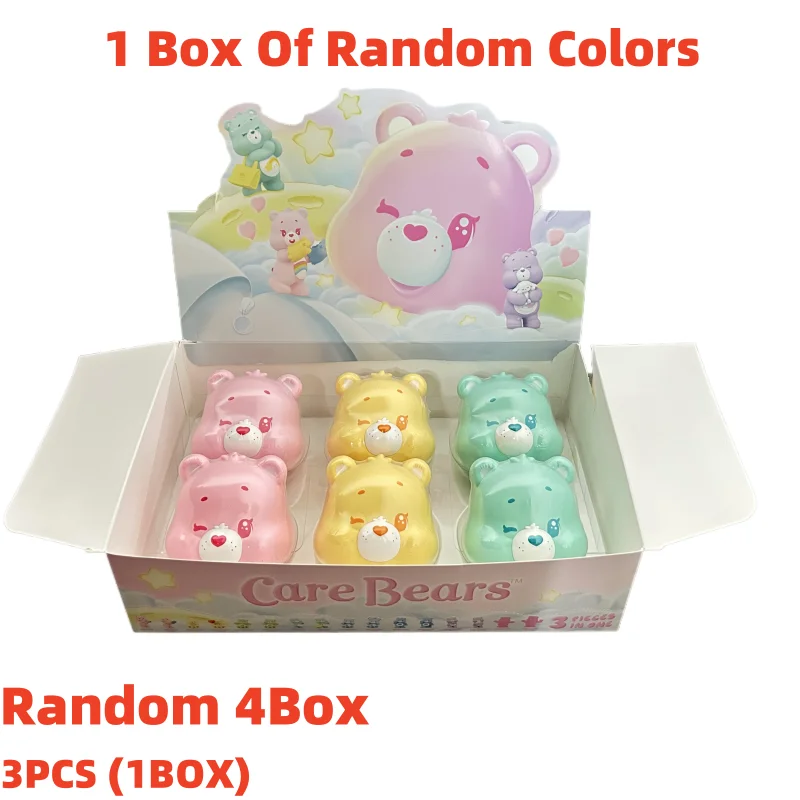 CareBear Micro Light Bear Head Blind Box Anime Figure Ornament Toy Birthday Gift