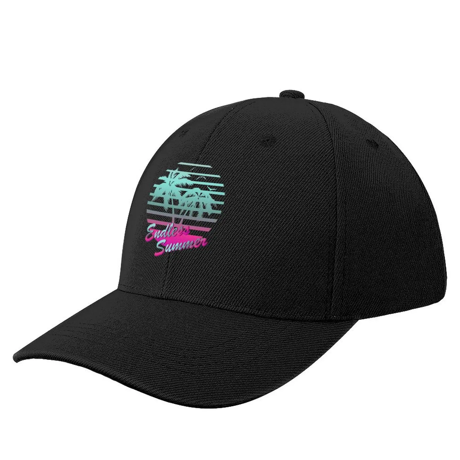 

Retro 80s Tropical Sun Vaporwave Blue Endless Summer Baseball Cap Christmas Hat New In The Hat Ball Cap Mens Hats Women's