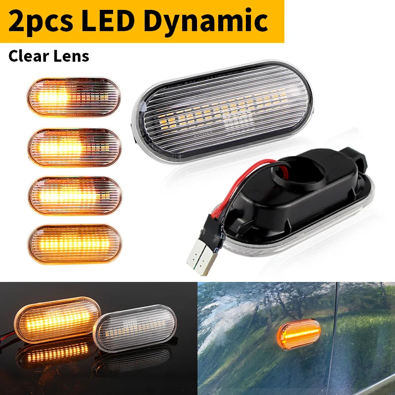 LED Dynamic Side Marker Light Turn Signal Light For SEAT Ibiza 6L 2002-2008 Cordoba Toledo Leon MK1 MK2 1996-2006 2pcs