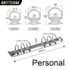 Moterm Personal/ PW Size Metal Spiral Rings Binder Clip With 2 Pairs of Screw For Diary Notebook Planner Binder Clip File Folder 1