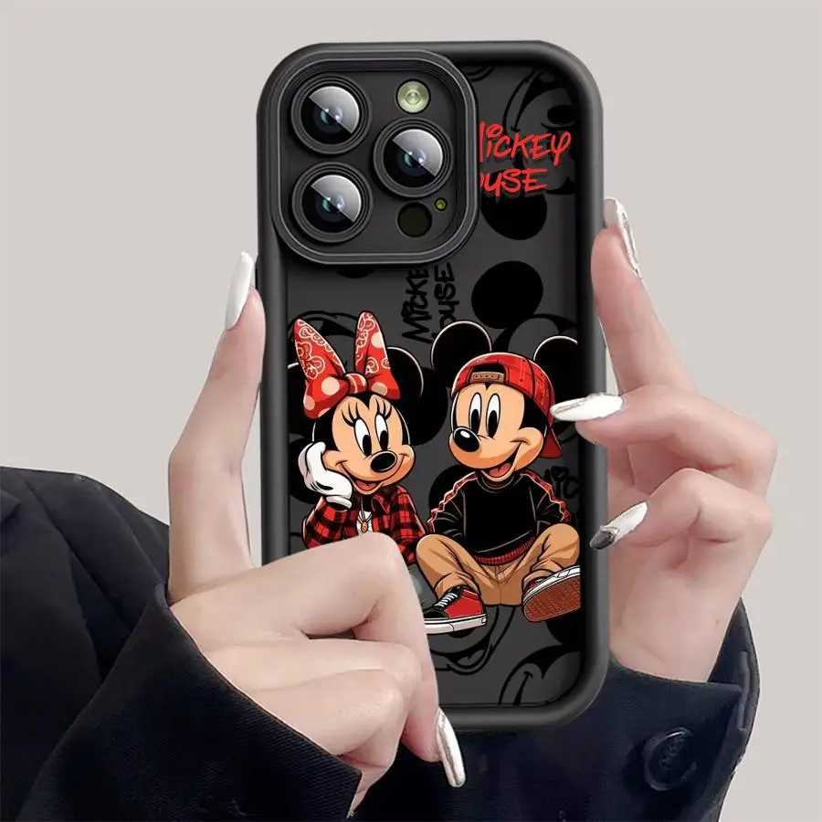 thumbnail image 1 of Disney-funda suave de Mickey y Minnie Mouse para iPhone, carcasa bonita para modelos 16, 13 Mini, SE, 15ProMax, 14 Plus, 12 Pro, 11 Pro, 8, 7, XR, XS Max, 1 of 5