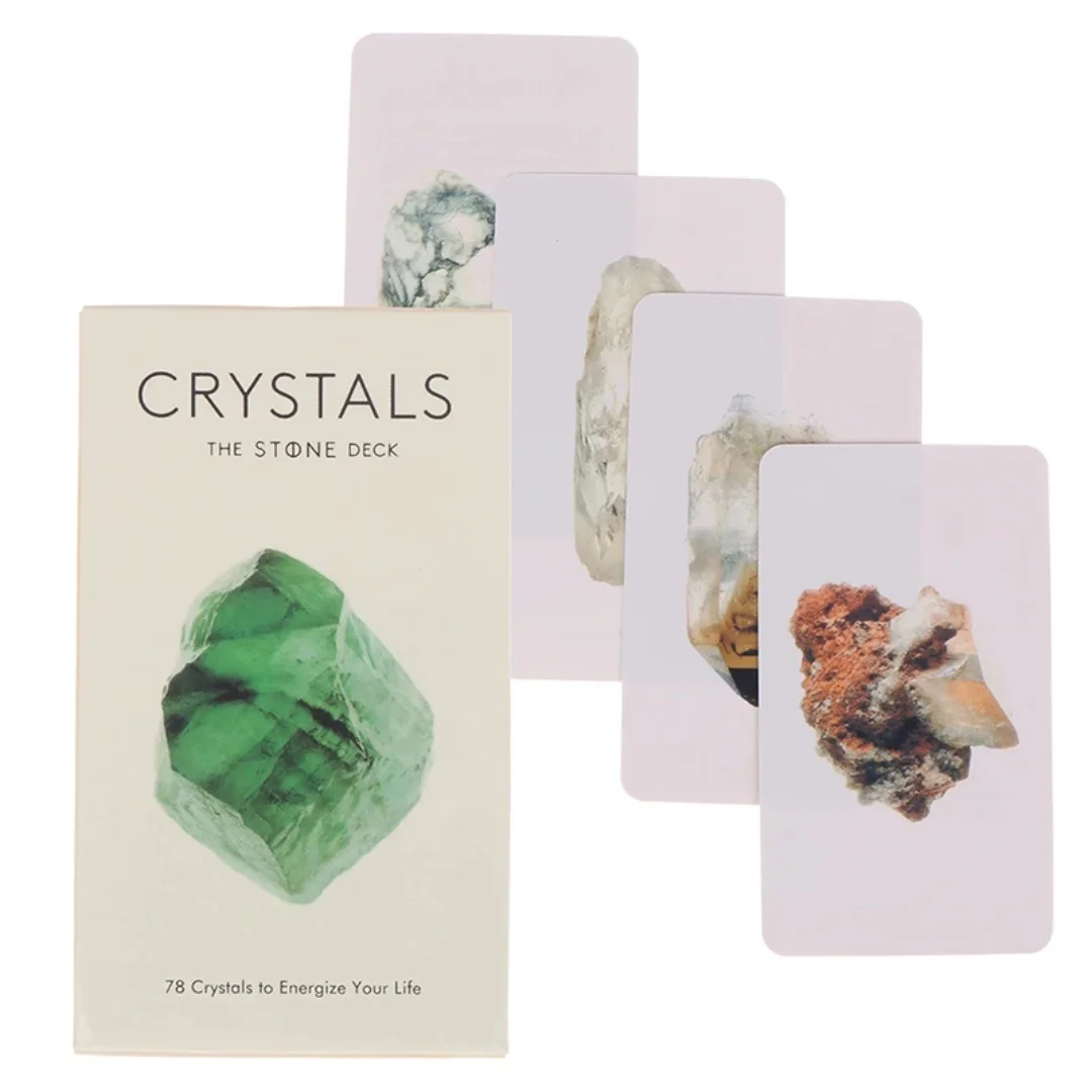 

Crystals The Stone Deck Tarot, entertaining board game among friends, tarot deck, card game, tabletop game. Ideal as a gift!