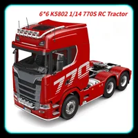 6*6 K5802 1/14 770S RC Tractor Kabolite Alloy Trailer Painted Model with Door Opening Remote Control Toy  Toys for Boys 1