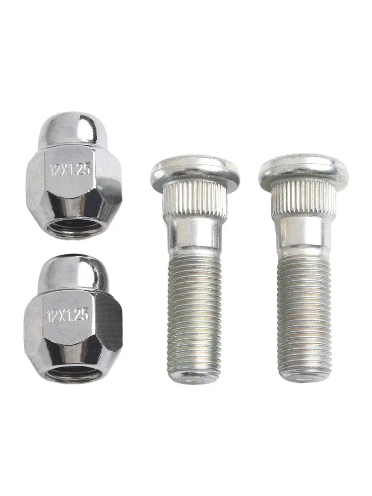 4Pcs Wheel Hub Bolt Stud Nut SET ​For Forester 2009- 28171AJ000 28365FE001 Car Accessories Steel Stud & Nut Set