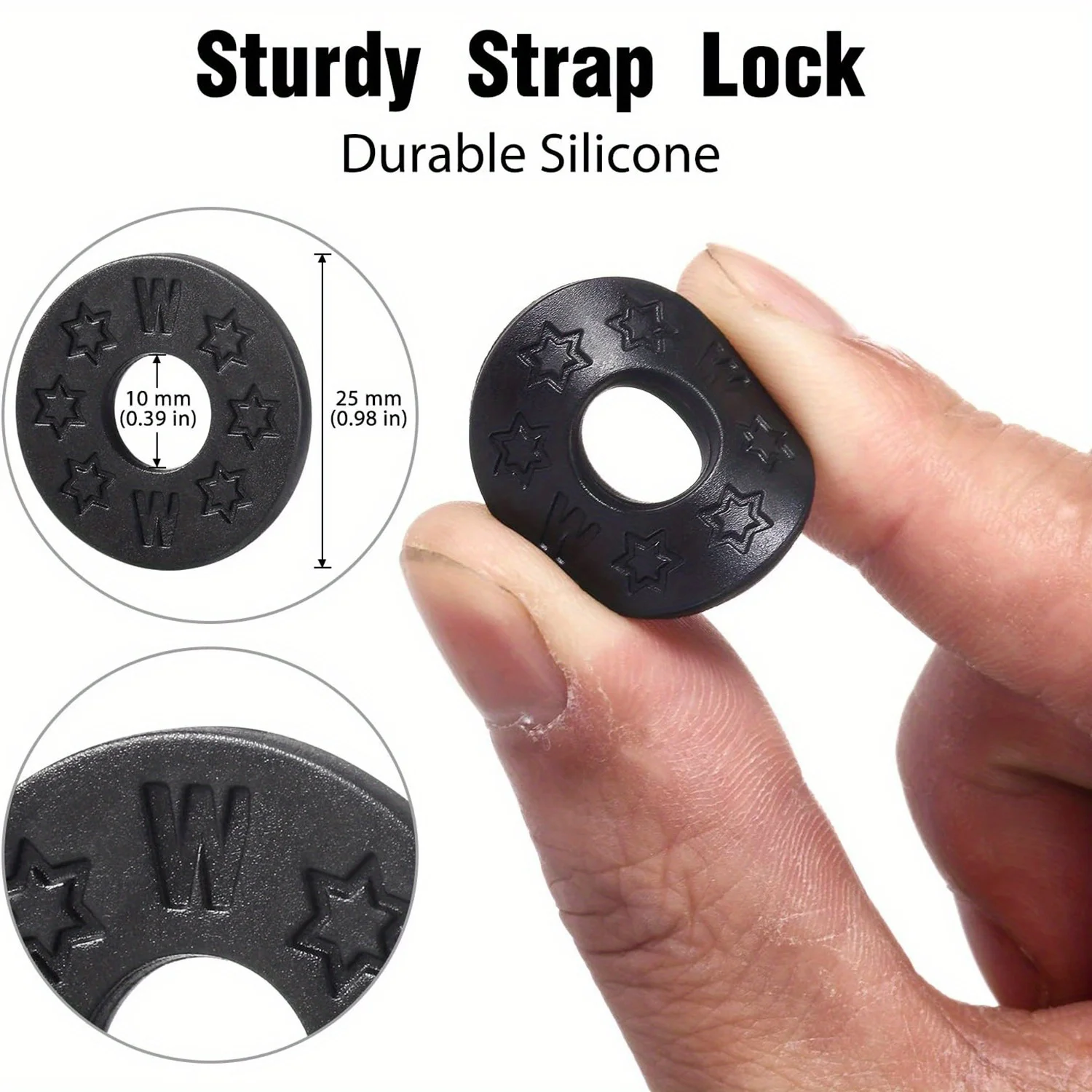 Professional Rubber Strap Locks 10pcs For Electric Guitar and Bass