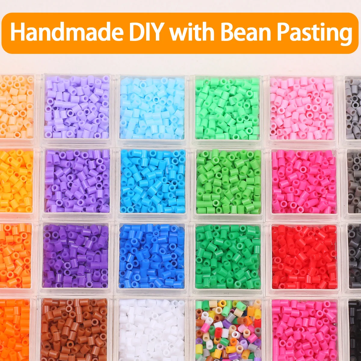 2.6mm 25G/50G 퓨전 비즈 동물 장난감 창의적인 포장 펄러 하마 비즈 쥬얼리 팔찌 만들기 DIY 액세서리