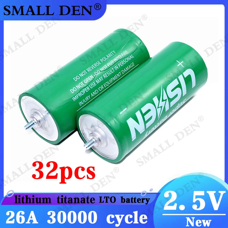 

32PCS 2.5V 26Ah LTO brand new Class A lithium titanate battery 20C 2.5V low temperature resistant DIY 12v 24v 48v battery pack