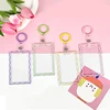 Ins Transparent Acrylic Photocard Holder Keychain Idol 3 Inch Card Holder Student Credit ID Bus Bank Card Sleeve Protective Case 3