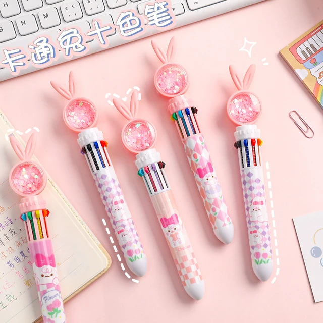 Cute Animal Cartoon Ballpoint Pens 10 Colors Kawaii School Office Supply  Students Stationery Multicolored Pens Refill Gift 2023 - AliExpress