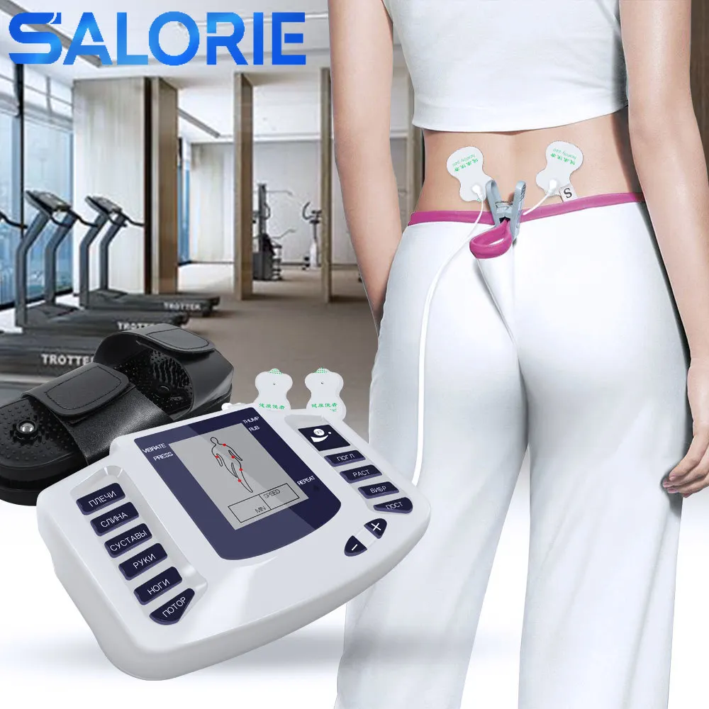 

Physical Therapy Tens Unit EMS Electric Muscle Stimulator Neck Back Foot Hand Leg Belly Body Massager EMS Pulse Relaxing Massage