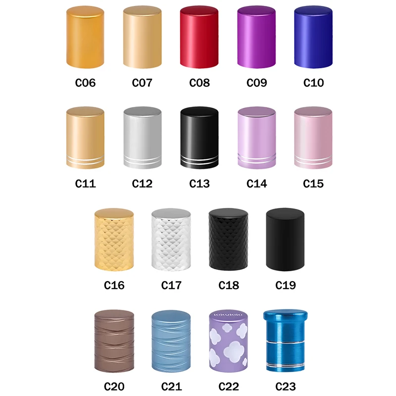 

20 PCS Colorful Metal Texture Frosted Cap Wholesale For Eyelash Extensions Glue Packaging Liquid Bottle Container Covers Lid