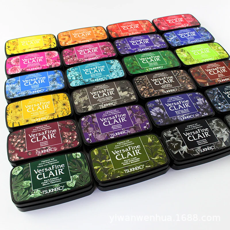 36 Colors Quick Dry Detail Ink Pad DIY Making Greeting Cards Smearing Stamps Tsukineko VersaFine CLAIR Craft Supplies