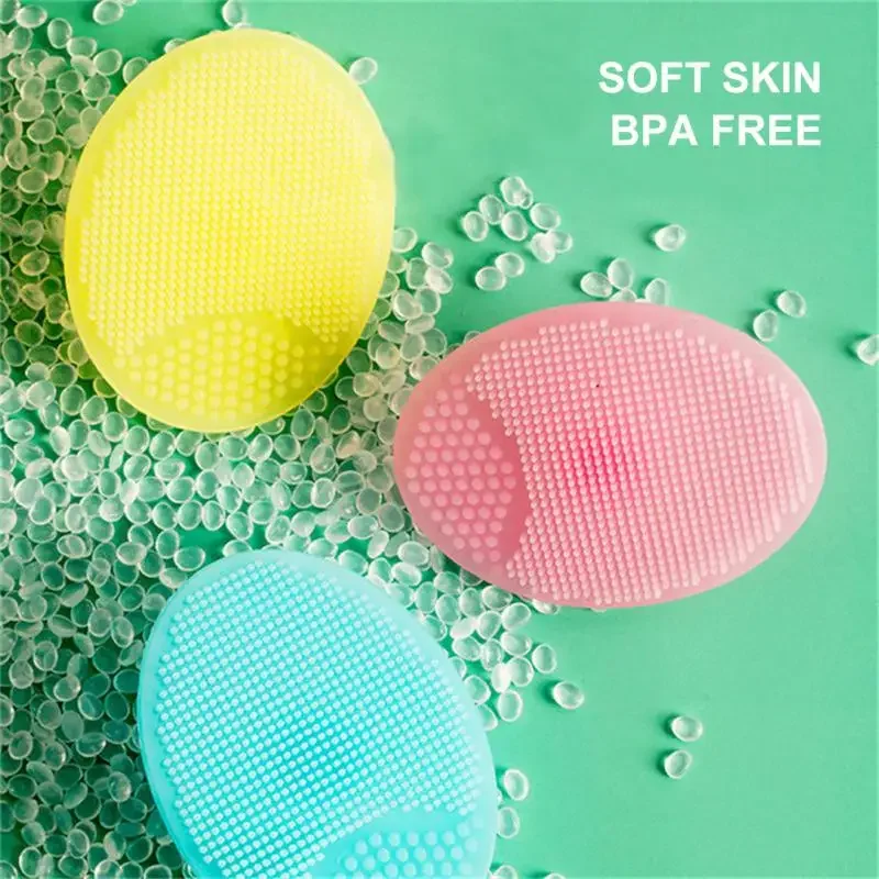 SiliconeShampooBrushforBabyInfantBathingSoftSiliconeBoysKids