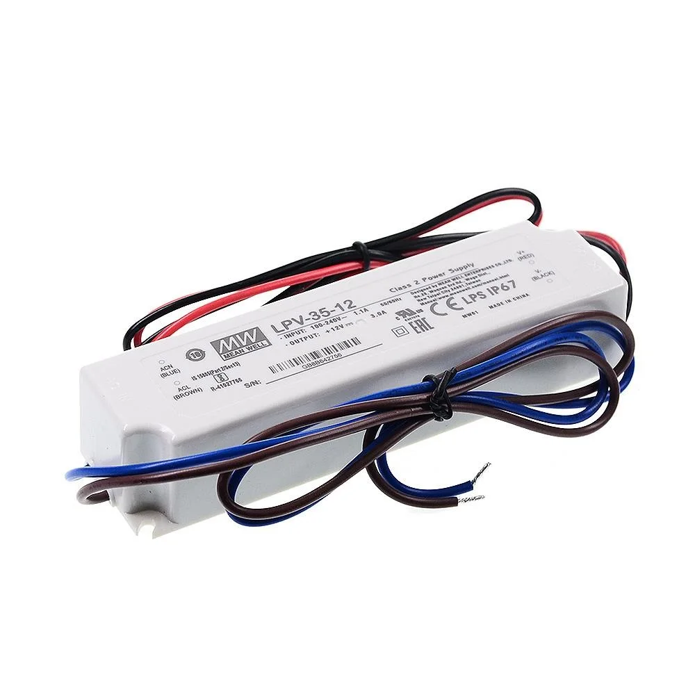 Versatile Meanwell LED Power Supply - Multiple Voltage Options Available